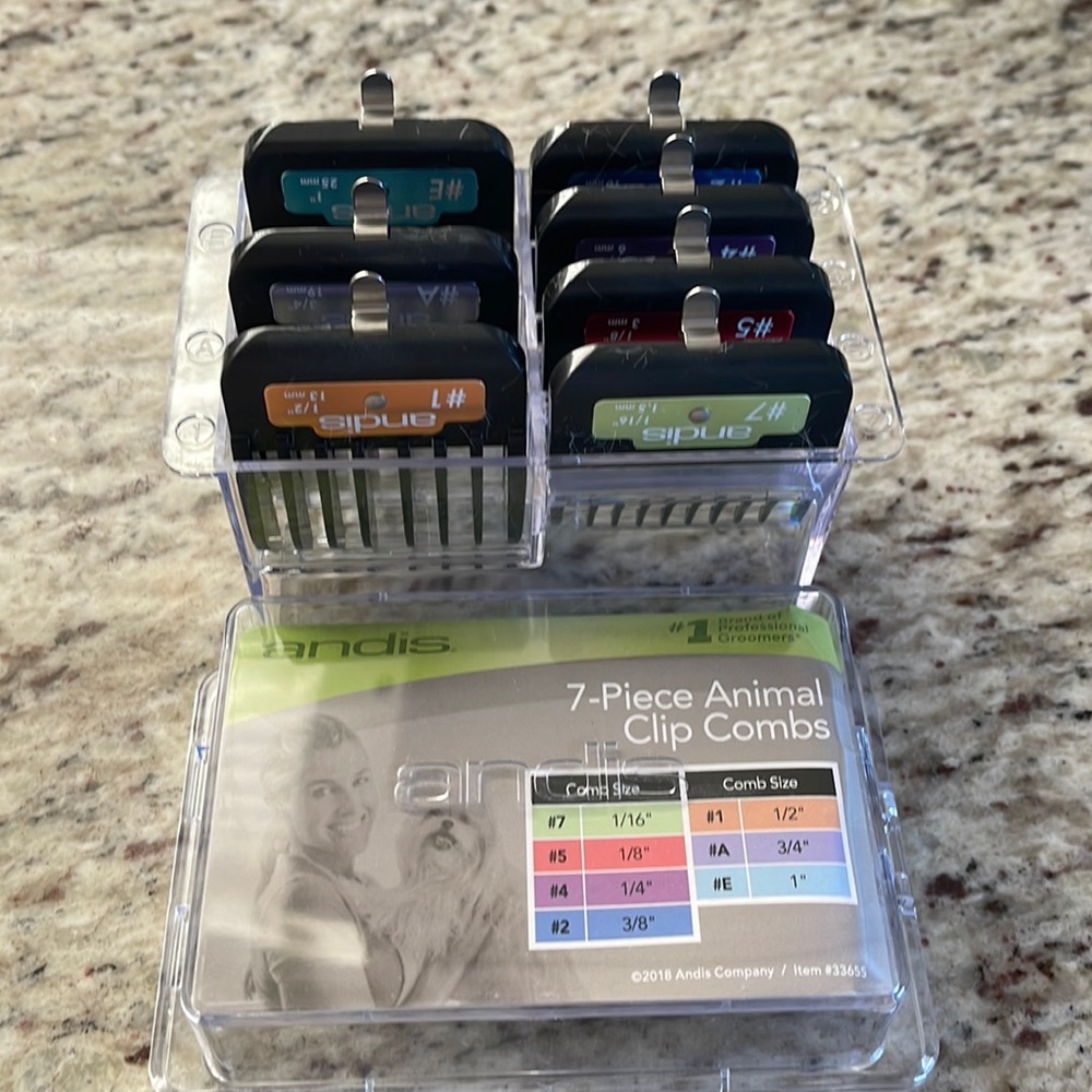 Andis 7 piece animal clip combs